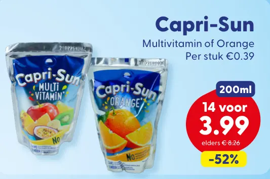 Aanbieding: Capri-Sun Multivitamin or Orange