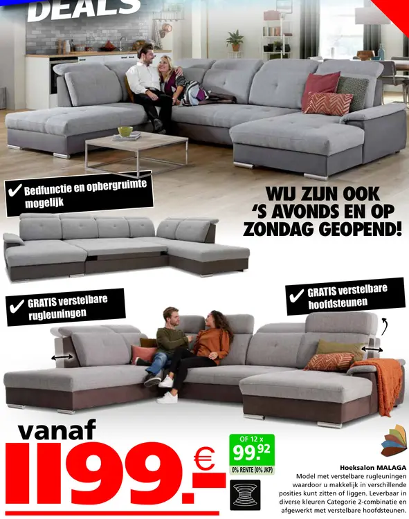 Promotie: Hoeksalon MALAGA