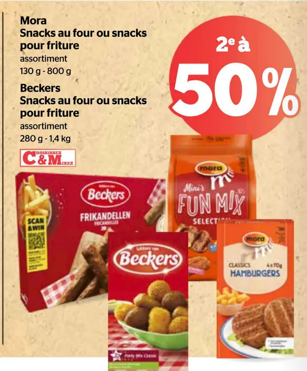 Offre: Snacks au four ou snacks pour friture