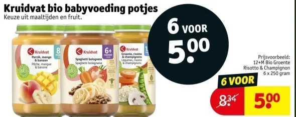 Aanbieding: Bio babyvoeding potjes