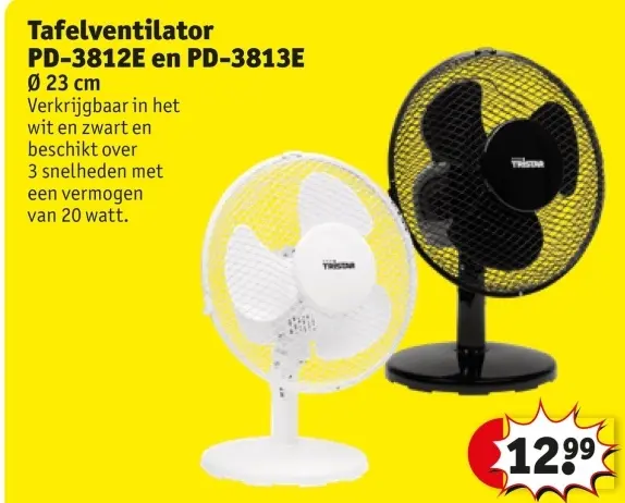 Aanbieding: Tafelventilator PD-3812E en PD-3813E