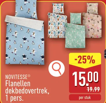 Promotie: Flanellen dekbedovertrek