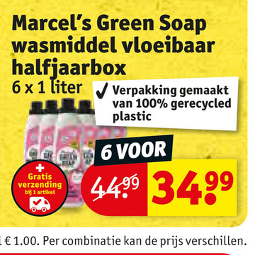 Aanbieding: Marcel's Green Soap wasmiddel 