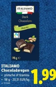 Promotie: ITALIAMO Chocoladerepen
