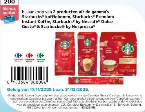 Promotie: Starbucks® koffiebonen, Starbucks® Premium In