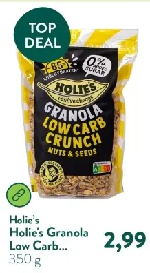 Aanbieding: Holie's Granola Low Carb Crunch Nuts & Seeds