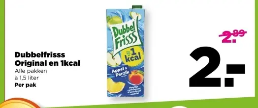 Aanbieding: Dubbelfrisss Original en 1kcal