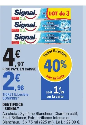 Offre: Dentifrice