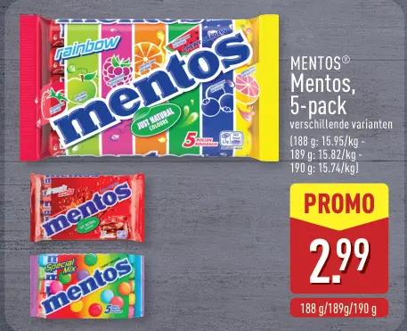 Promotie: Mentos, 5-pack