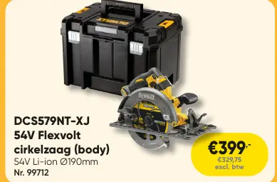 Promotie: Flexvolt cirkelzaag (body)
