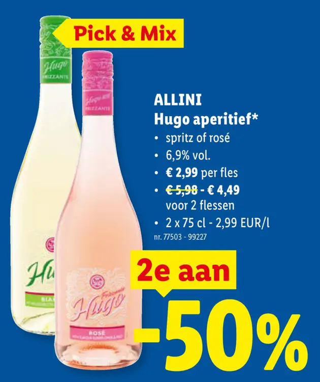 Promotie: Hugo aperitief