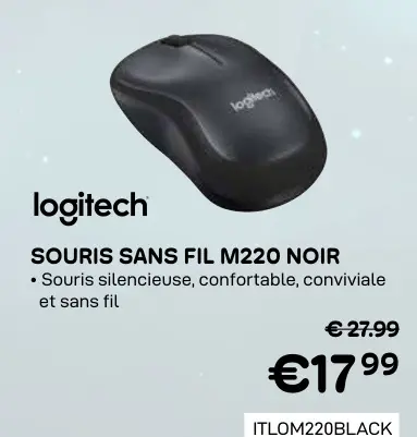 Offre: Souris sans fil m220 noir