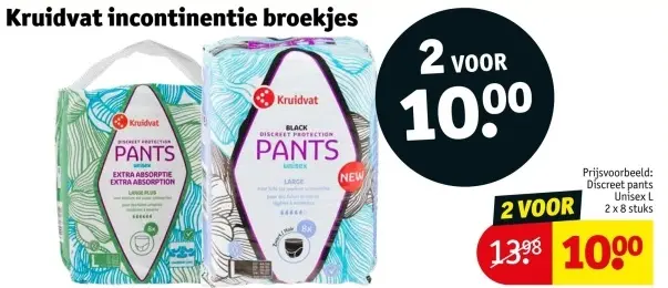 Aanbieding: Incontinentie broekjes