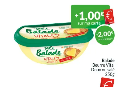 Offre: Beurre Vital Doux ou salé
