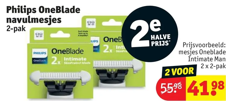 Aanbieding: Oneblade Intimate Man 2 x 2-pak