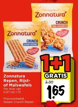 Aanbieding: Repen, Rijst- of Maïswafels