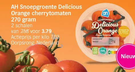Promotie: Snoepgroente Delicious Orange cherrytomaten