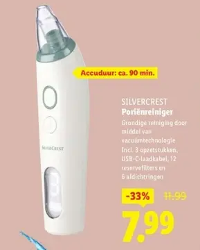 Aanbieding: SILVERCREST Poriënreiniger