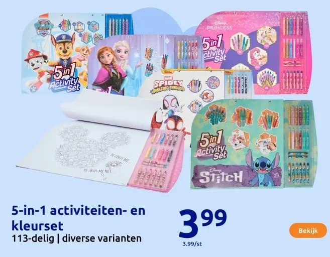 Aanbieding: 5-in-1 activiteiten- en kleurset