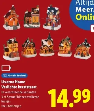 Aanbieding: Verlichte kerststraat