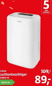 Aanbieding: Luchtontvochtiger DryBest 10
