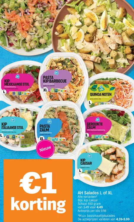 Promotie: AH Salades L of XL
