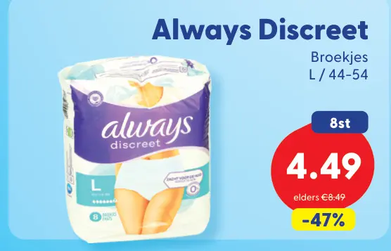 Aanbieding: Always Discreet
