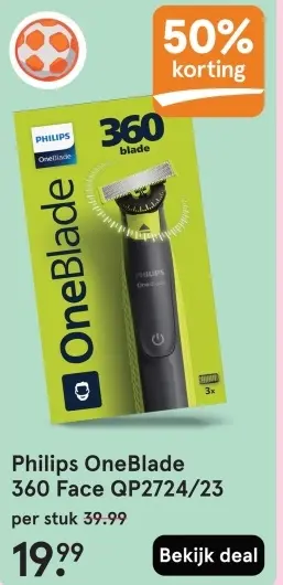 Aanbieding: OneBlade 360 Face QP2724/23