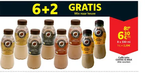 Aanbieding: Caffè latte COFFEE & MILK