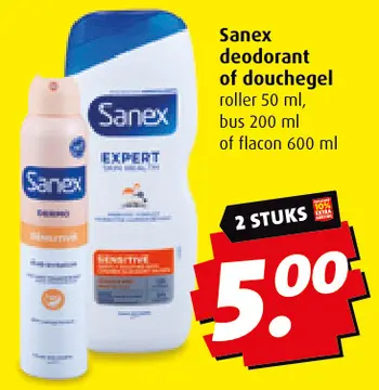 Aanbieding: Sanex deodorant of douchegel