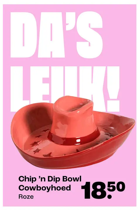 Promotie: Chip 'n Dip Bowl Cowboyhoed