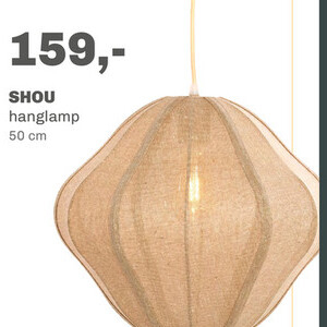 Aanbieding: Hanglamp Shou jute Naturel 50cm