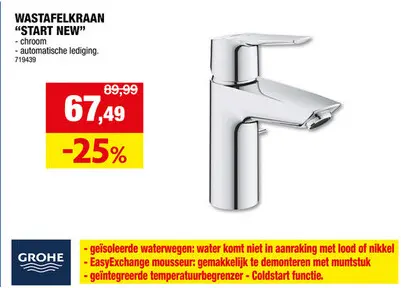 Aanbieding: Grohe Start New wastafelmengkraan
