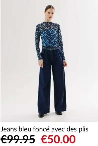 Offre: jbc Jeans bleu foncé avec des plis