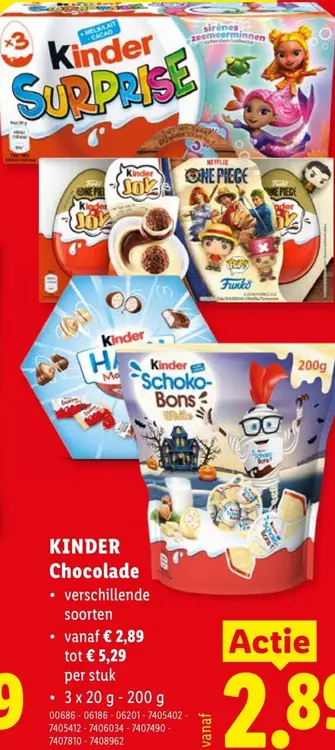 Promotie: Kinder Chocolade