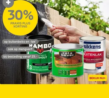 Aanbieding: buitenbeits en -lak