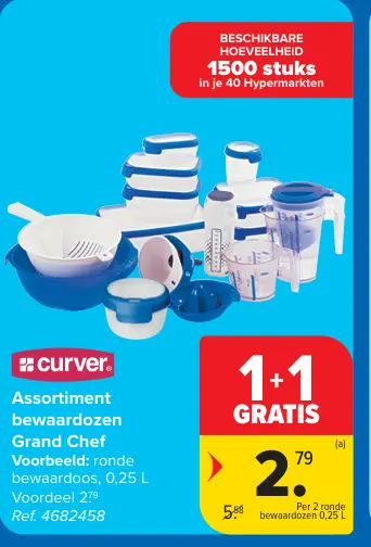 Promotie: Assortiment bewaardozen Grand Chef