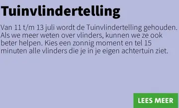 Aanbieding: Tuinvlindertelling