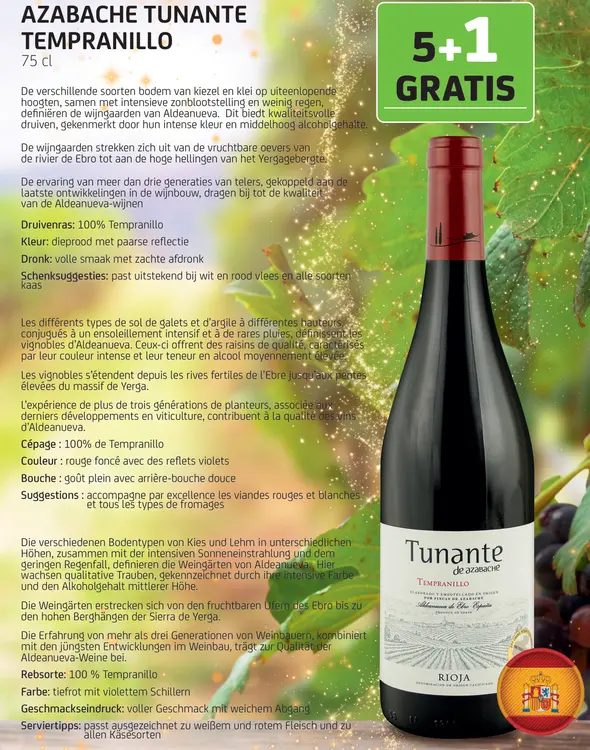 Offre: Azabache Tunante tempranillo
