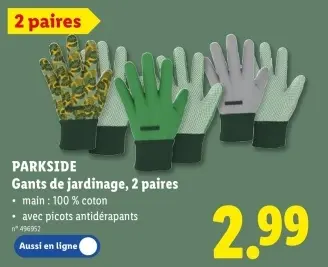 Offre: Gants de jardinage
