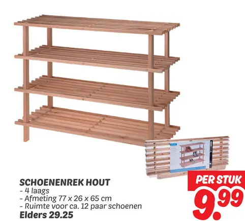 Schoenenrek hout
