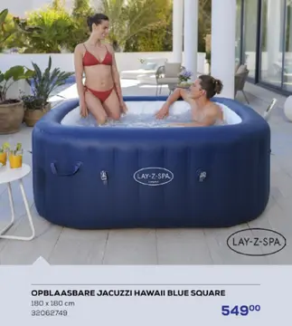 Aanbieding: Opblaasbare jacuzzi hawaii blue square