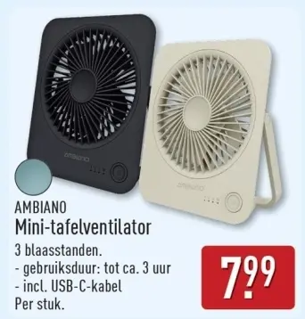 Aanbieding: Mini-tafelventilator