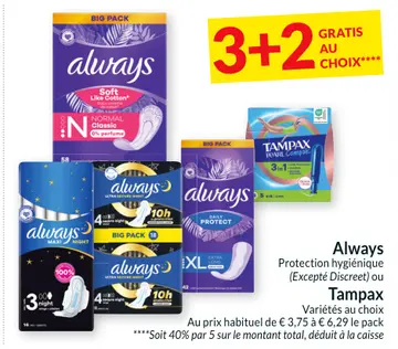 Offre: Always ou Tampax