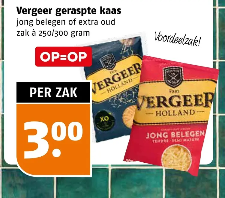 Aanbieding: Vergeer geraspte kaas