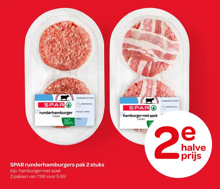 Aanbieding: SPAR runderhamburgers