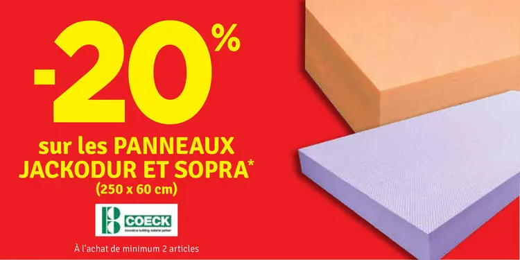 Offre: Panneaux JACKODUR et SOPRA