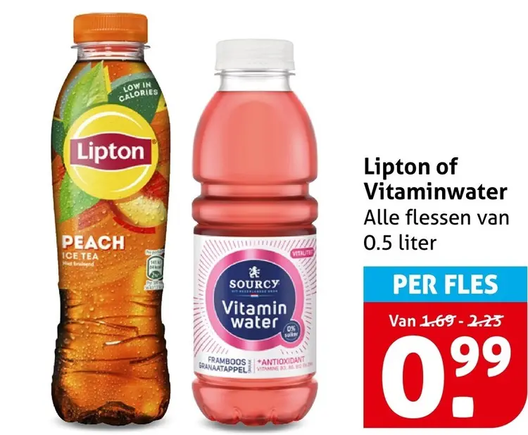 Aanbieding: Ice tea of Vitaminwater