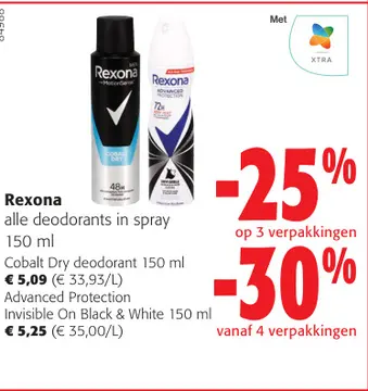Aanbieding: Rexona alle deodorants in spray