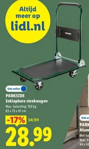 Aanbieding: Inklapbare steekwagen
